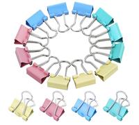 JRSHIRLEYLTD Mini clip per rilegatura, metallo, 15 mm, 60 pezzi, multicolore