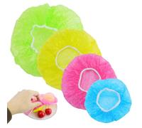 JRSHIRLEYLTD Set di 160 sacchetti elastici salvafreschezza, quattro misure, impermeabili, con elastico, riutilizzabili, per verdure, colorati