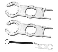 JRSHIRLEYLTD Set di 2 attrezzi di montaggio a incastro, in alluminio, per connettori MC4, chiavi inglesi, con portachiavi in metallo