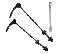 JRSHIRLEYLTD Set di 2 tenditori a sgancio rapido per bicicletta, per ruota anteriore e posteriore, tenditori a sgancio rapido per assi di bicicletta, set di tenditori a sgancio rapido MTB con 1