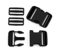 JRSHIRLEYLTD Set di 4 fibbie a sgancio rapido regolabili in plastica di grado militare extra spessa 51 mm per cinghia pelvica, fibbia di ricambio, cinghie per zaino