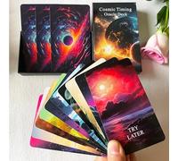 Jrskvaro Timer Time Oracle Card, segnatempo cosmico, carte oracoli per principianti, pneumatici Oracle con tempistica divina per aiutarti a prevedere le scadenze.