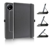 JRTAL for DOOGEE T36 Custodia，Blackview Mega2 / Mega 2 WiFi Custodia,PU Caso Pelle Girevole 360°Rotante Cover Case per DOOGEE T36/Blackview Mega2/Blackview Mega 2 WiFi/OSCAL Pad 100 12" Tablet - Nero