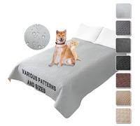 JRUI Coperta impermeabile per cani, 172 x 208 cm, resistente tappetino per cani, antiscivolo, extra grande e lavabile, per cani e gatti, adatta per cani e gatti, colore: grigio chiaro