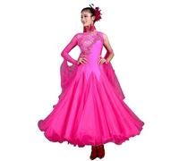 JRUIA Abiti da Ballo da Sala da Professionista per Competizione Maschia Lunga A Maglie Costume per Prestazioni in Valzer Ricamo Vestiti Standard Nazionali con Strass,I,XXL