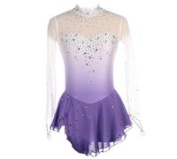 JRUIA Costumi di Pattinaggio A Rulli di Ghiaccio per Ragazze Gradiente di Moda Abiti da Competizione per Pattinaggio di Figura Professionista da Donna Body di Ginnastica da Balletto,A,5/8