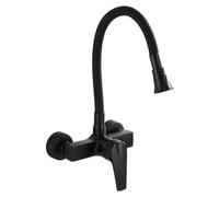 JRUIA Raccordi per Lavandino del Supporto A 2 Fori, Tocca del Bagno A Leva, Tocca Rotabile A 360 ° per Bagno O Cucina, Miscela Batteria A Filo Tocco Montato