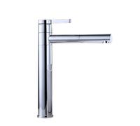JRUIA Rubinetto da Bagno con Doccetta Estraibile, Elegante, con Doccetta Estraibile, Miscelatore Monoleva, Rubinetto da Bagno Girevole A 360°, in Ottone Cromato, Altezza 32 Cm