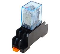 JRXFXEKW MY2P HH52P MY2NJ DPDT Bobina miniaturizzata Interruttore relè Intermedio elettromagnetico Generale con Base Presa LED AC 110 V 220 V DC 12 V 24 V 1 pz (Color : Dc, Size : 110V)