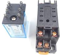 JRXFXEKW Relè 10 Set MY2P HH52P MY2NJ Relè Bobina Generale DPDT Micro Mini Interruttore Relè Elettromagnetico con Presa Base AC 110V 220V DC12V 24V (Size : OneColor)