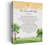 JRXFXEKW Watercolor Canvas Wall Art Featuring When Despair for the World Grows in Me Quote for Home Decor(Framed,16x24inch(40x60cm))