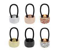 JRYGAC 6 Pcs Strass Elastico Capelli Donna, Codini per Capelli Donna, Elastici Piccoli per treccine, Elastici In Metallo Elastico per Capelli Corda Adatta Alle Donne Ragazze (Mescolare i Colori)