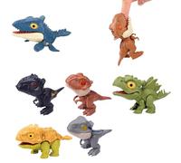 JRYGAC 6 Pezzi Dinosauro Giocattolo Mordersi le Dita, Dinosauri per Bambini Giocattolo di Vari Stili, Dinosauri Giocattolo, Giocattoli Interattivi per Feste per Bambini, per Ragazzo Ragazza