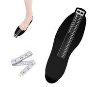 JRYGAC Misuratore del Piede, Dispositivo di Misurazione dei Piedi con 1.5m Metro da Sarta Morbido, Misuratore di Scarpe da 15 a 48, per Scegliere Le Scarpe Adatte Dimensioni EU/UK, Nero