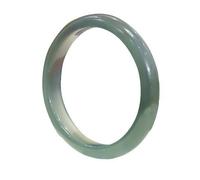 Jrysxc Bracciale rigido in giada per donna, bracciale Feng Shui, braccialetto portafortuna naturale, braccialetto rotondo in pietra di giada alla moda per donna, compleanno, matrimonio