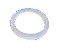 Jrysxc Bracciale rigido in giada per donna, bracciale Feng Shui, braccialetto portafortuna naturale, braccialetto rotondo in pietra di giada alla moda per donna, compleanno, matrimonio