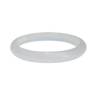 Jrysxc Bracciale rigido in giada per donna, bracciale Feng Shui, braccialetto portafortuna naturale, braccialetto rotondo in pietra di giada alla moda per donna, compleanno, matrimonio