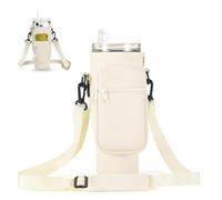 JRYXDS 1 Borsa per Stanley Cup in Neoprene Isolante, con Tasca per Telefono e Tracolla Regolabile (42-140 cm), Ideale per Viaggi, Sport ed Escursioni, Colore Crema