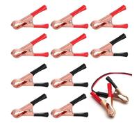 JRYXDS 10 Pezzi 50A Clip A Coccodrillo, Morsetti A Coccodrillo Isolati, Pinze Per Cavi Batteria, Morsetti A Coccodrillo In Rame Per Cavi Batteria Auto Per Veicoli Camion Auto