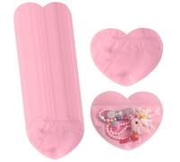 JRYXDS 100 Sacchetti per GioielliSacchetti Plastica Richiudibili per Gioielli a Forma di CuoreBustine Trasparenti Piccole per Riporre Gioielli per AnelliOrecchiniBraccialiCollane Piccole per Riporre