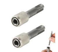 JRYXDS 2 Pezzi Adattatore Sds-Plus Da 6,35Mm Per Trapano Elettrico, Punte Universali, Compatibile Con Martelli Perforatori E Demolitori, Mandrino Esagonale, Acciaio Robusto (Argento)