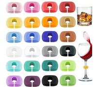 JRYXDS 24 Pcs Segna Bicchieri Calici,Marcatori Per Bicchieri Da Vino Riutilizzabili Marcatori Per Bicchiere Da Champagne Bicchiere Da Cocktail Bicchiere Da Martini