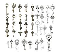 JRYXDS 40 Pezzo Chiavi Vintage Decorativo Misto Argento Vecchio Bronzo Chiavi Antiche Vintage Gadget Per Matrimonio Decorativo Antico Decorativo Ciondoli Per Collane