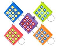 JRYXDS 5 Pezzi Portachiavi Tic Tac Toe,Per Bambini 8 Ai 12 Anni,Mini Zaino Clip Portachiavi,Durable Plastic Keyholders,Per Bomboniere Alla Moda,Festa Di Compleanno Bomboniere, Colore Casuale