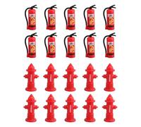 JRYXDS Set Di 20 Mini Estintori E Idranti Giocattoli Educativi Per Bambini Attrezzature Antincendio Oggetti Decorativi In Miniatura Accessori Per La Pianificazione Urbana