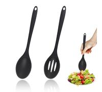 JRYXDS Set Di Utensili Da Cucina In Silicone, 2 Pezzi Cucchiaio Da Cucina Per Mescolare, Cucchiai Di Silicone Antiaderente, Mestolo Cucina Grande Per Cucinare, Cuocere, Mescolare E Servire (27,5 Cm)