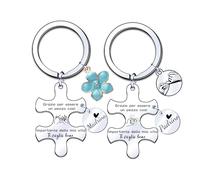 JRZDFXS 2 pezzi regalo Portachiavi Regalo di Madrina Padrino Portachiavi Regalo di Padrino idea madre giorno di Pasqua regalo Battesimo Miglior Padrino Madrina
