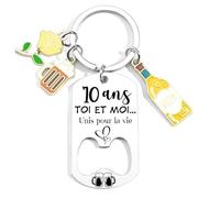 JRZDFXS Regalo di anniversario di matrimonio 1 anno 2 anni 3 anni 4 anni 5 6 7 anni 8 anni Regalo per anniversario di matrimonio o anniversario di coppia, 10 anni, L