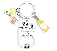 JRZDFXS Regalo di anniversario di matrimonio 1 anno 2 anni 3 anni 4 anni 5 6 7 anni 8 anni Regalo per anniversario di matrimonio o anniversario di coppia, 2 Anni, L