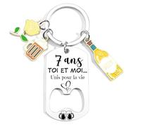 JRZDFXS Regalo di anniversario di matrimonio 1 anno 2 anni 3 anni 4 anni 5 6 7 anni 8 anni Regalo per anniversario di matrimonio o anniversario di coppia, 7 anni, L