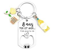 JRZDFXS Regalo di anniversario di matrimonio 1 anno 2 anni 3 anni 4 anni 5 6 7 anni 8 anni Regalo per anniversario di matrimonio o anniversario di coppia, 8 anni, L