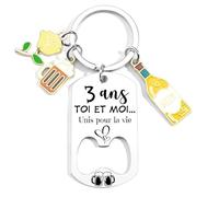 JRZDFXS Regalo di anniversario di matrimonio 1 anno 2 anni 3 anni 4 anni 5 6 7 anni 8 anni Regalo per anniversario di matrimonio o anniversario di coppia, 3 anni, L