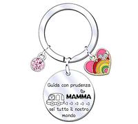 JRZDFXS Regalo Mamma Festa della Mamma Regali Festa della Mamma Regalo Mamma Portachiavi portachiavi mamma e figlia figlio festa della mamma Regali di Compleanno per mamma ti voglio bene mamma (11)