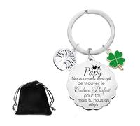 JRZDFXS Regalo Papy Regalo Festa del Grande Pere Papy Noel Compleanno Ritiro Paques Halloween Grazie Idee Regali Grande Genitore Originale Portachiavi Utile Insolito, 1, 8*3*0.5