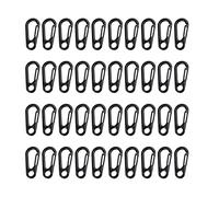 Jrzyhi 40 mini moschettoni a molla, chiusura a moschettone, per zaino e arrampicata, moschettone, Tiny SF, moschettone per la primavera e l'esterno, colore nero