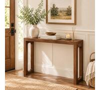 JS Ellie Consolle Ingresso Stretta Salvaspazio in Legno Massello | Tavolo Moderno e Sottile per Corridoio,Soggiorno,Dietro Divano,Ingresso e Finestra(Walnut finish,120*30cm/47.2*11.8in)