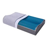 JS Ellie Cuscino massaggiante in gel per il collo, nucleo del cuscino in memory foam a rimbalzo lento, temperatura costante e fresca, allevia il dolore cervicale, favorisce un sonno profondo C