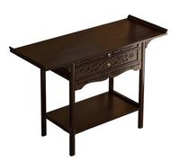 JS Ellie Tavolo d'altare indipendente con intagli di nuvole di buon auspicio e un mobile per la preghiera realizzato in bambù di alta montagna selezionato, può sopportare 100 kg A 80cm