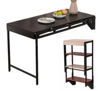 JS Ellie Tavolo pieghevole a parete, può essere trasformato in una mensola a muro e può essere utilizzato come tavolo da pranzo, supporto per piante o scrivania D