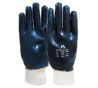 JS Guanto da lavoro in nitrile BLU 0908