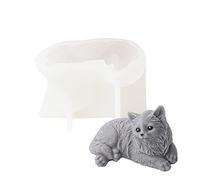JS MOLD Stampo in silicone 3D a forma di gatto, a forma di cane, per candele, fai da te, per la produzione di torte, saponi, decorazione fondente (7#)