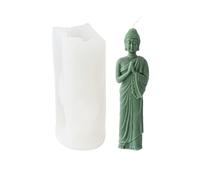 JS MOLD Stampo in silicone 3D Buddha, stampo per candele, fai da te, 3D, statuette di Buddha, per gesso, sapone, candele di cera di soia (05#)