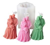 JS MOLD Stampo in silicone per candele, stampi in silicone per sposi e sposi, stampi per candele di nozze, stampo in silicone 3D, stampo per sapone, stampo in silicone per matrimonio, regalo di nozze