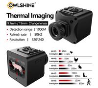 JS Nighthawk X2 9.7mm 19mm Termocamera in lega di alluminio 320x240 Dispositivo per visione notturna ad alta risoluzione Ricarica di tipo C