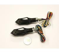 JS-Parts Frecce LED 3 in 1 con Stop e Luce Posteriore Nero E4 12 V ECE