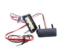 JS Parts Mini LED Luci Targa Numero Targa Per Moto Quad Roller 12V 1W ECE Nero
